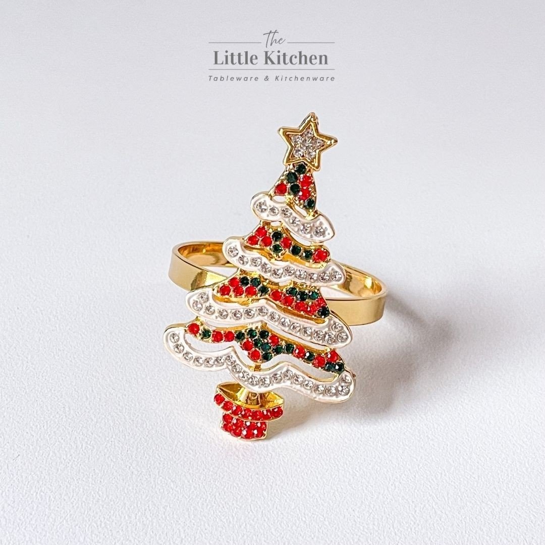 Ring cây thông trắng viền đỏ