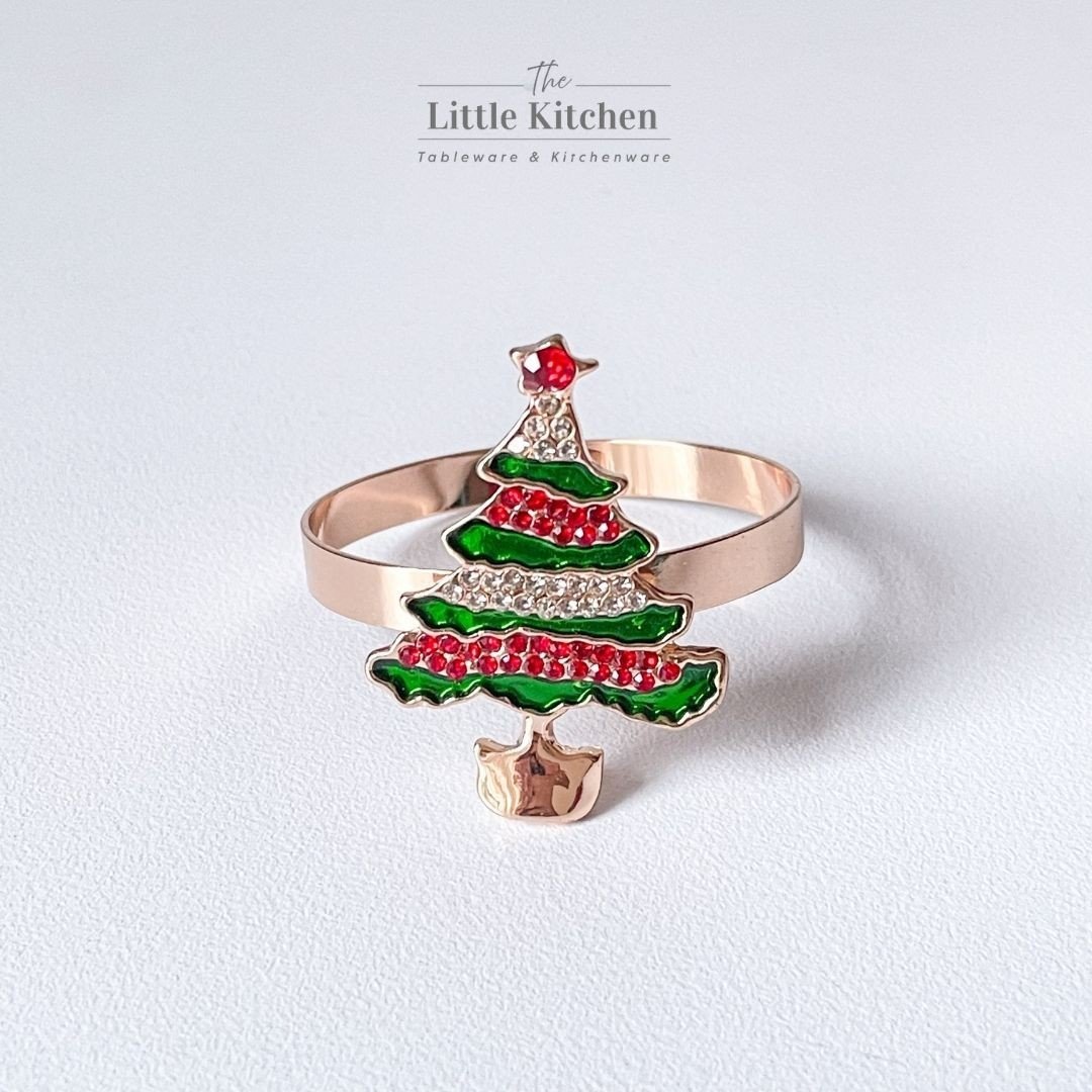 Ring cây thông viền trắng