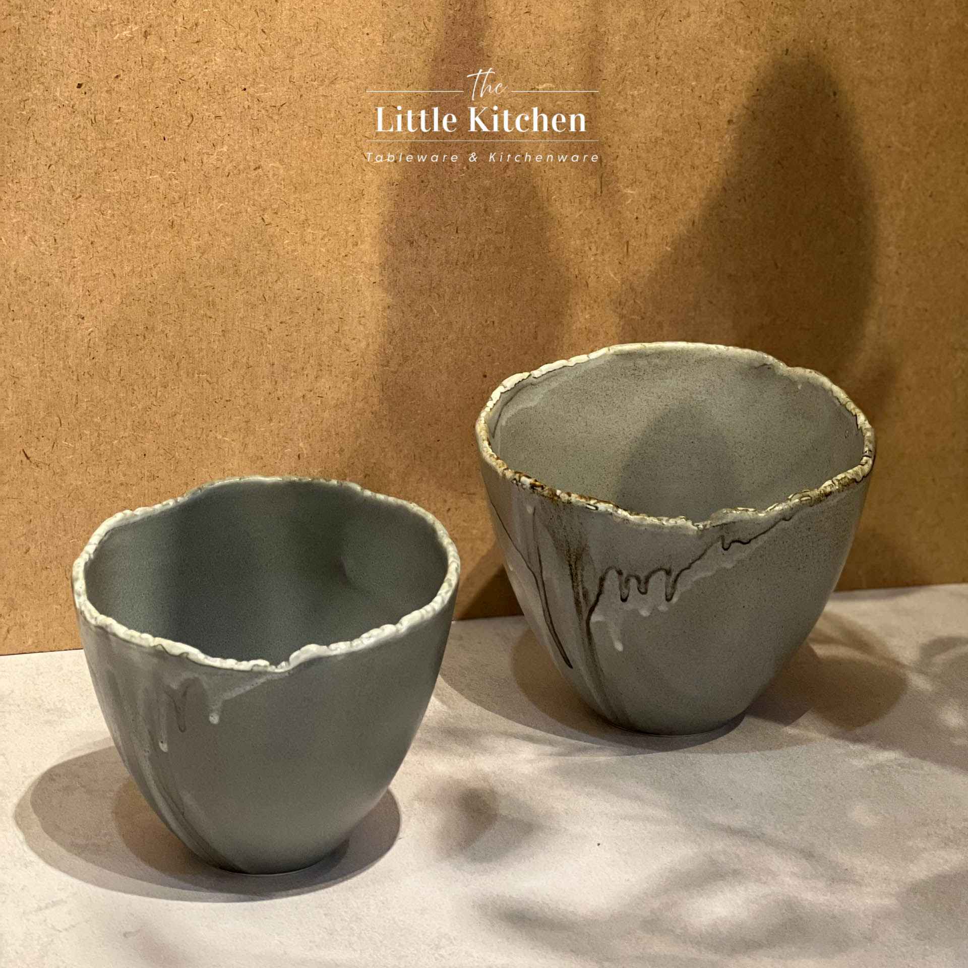 Bộ bát đĩa cao cấp màu ghi họa tiết răng cưa