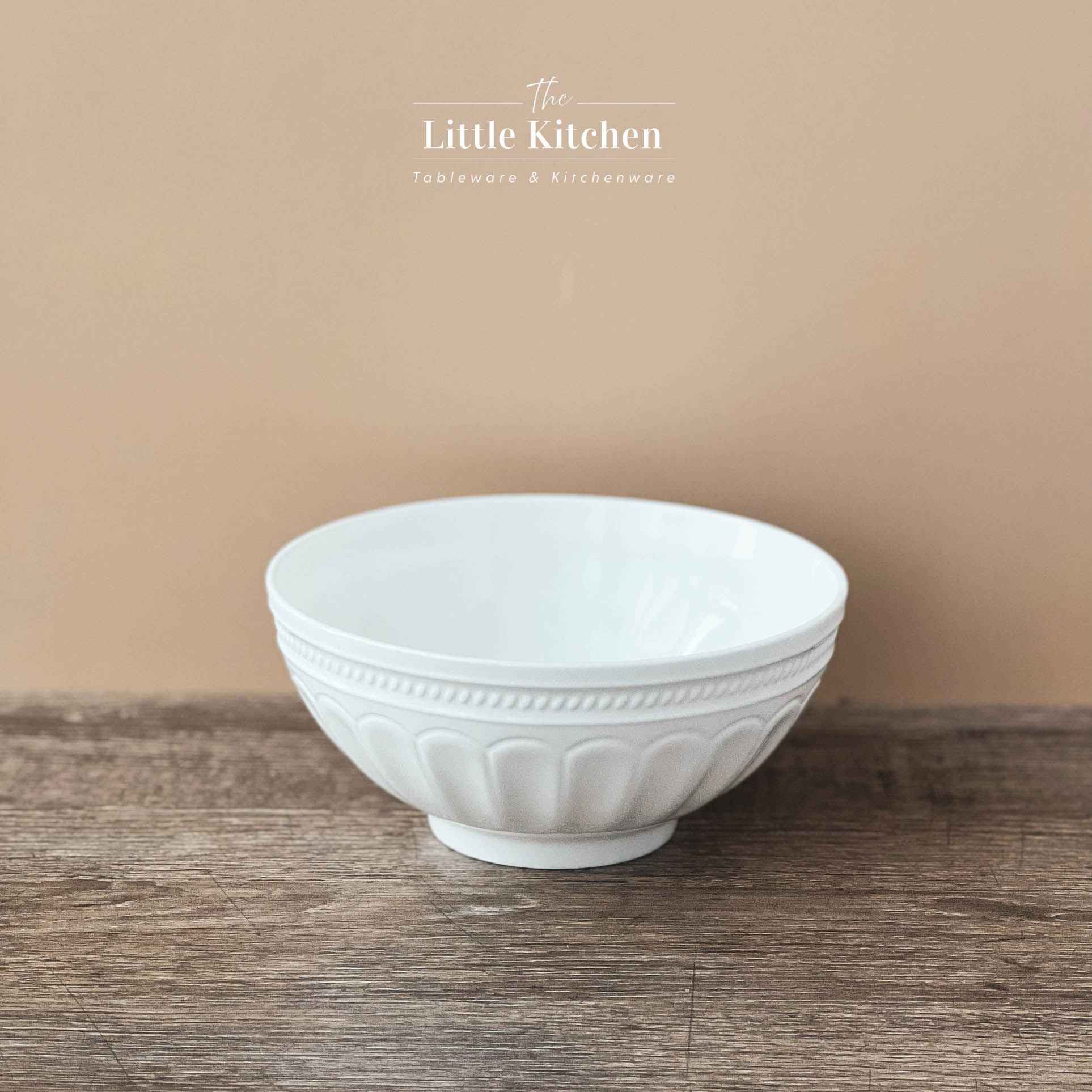 Bộ bát đĩa cao cấp sứ xương màu trắng họa tiết Royal