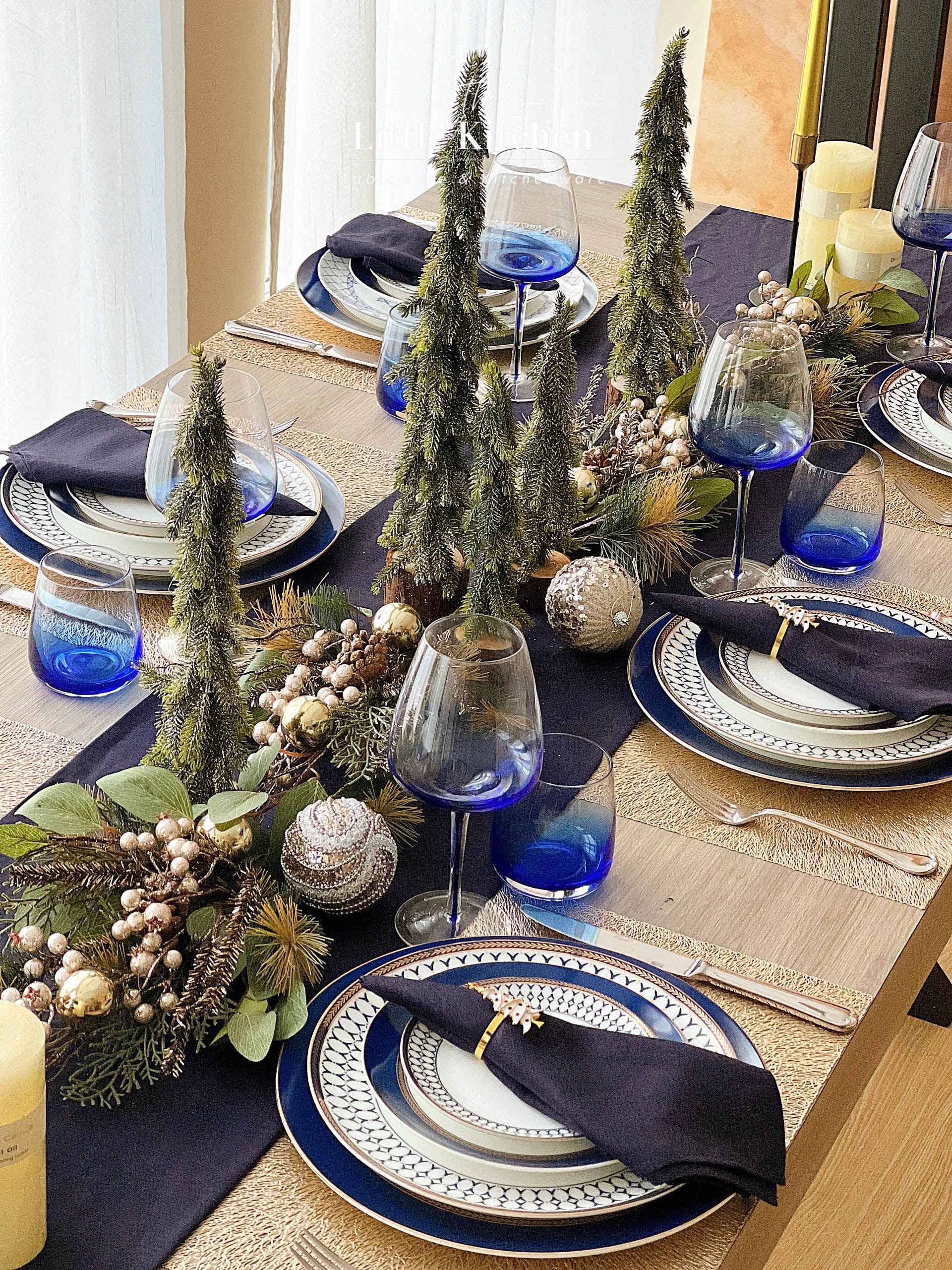 Set Tiệc Giáng sinh xanh than