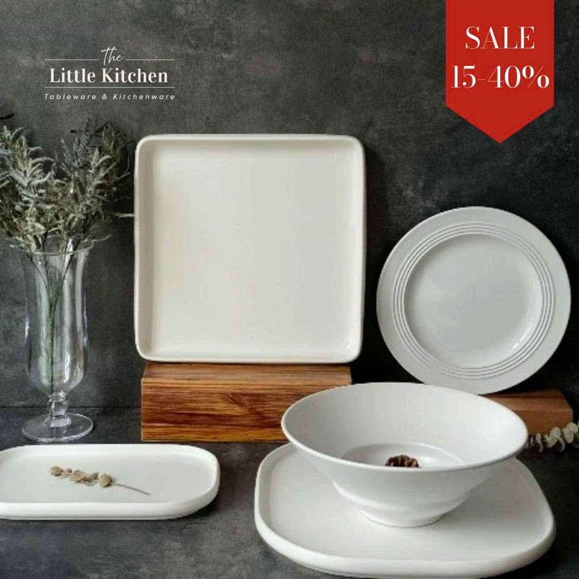 Bộ bát đĩa cao cấp màu trắng men lì