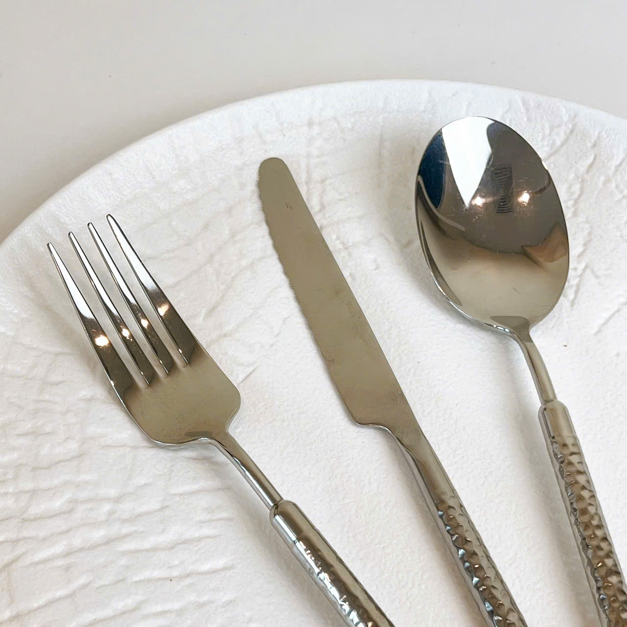 Dao thìa dĩa chuôi lõm bạc