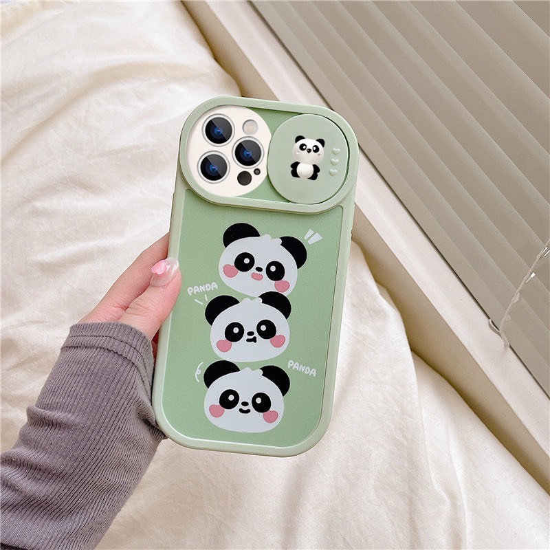 Ốp lưng iphone nắp trượt bóng lotso panda 6/6splus/7/7plus/8/8plus/x/xs/11/12/13/14/pro/max/plus/promax - Awifi T6-5