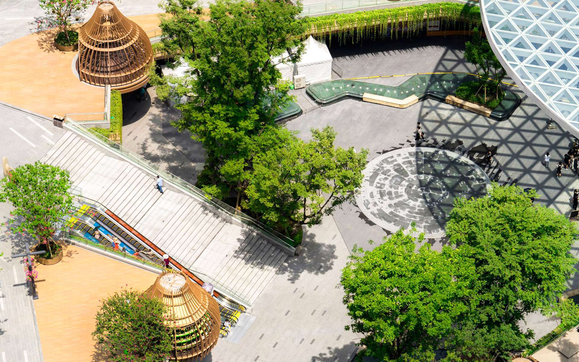 Cảnh quan của dự án Ganghui Tiandi, Thành Đô, Trung Quốc