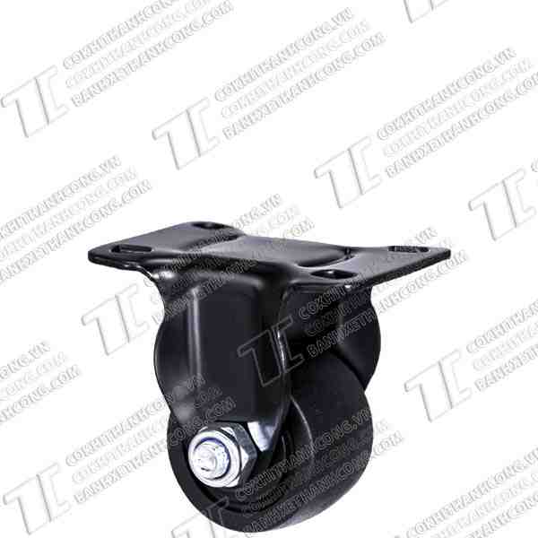 Bánh xe TPH40 nhựa đen Tĩnh