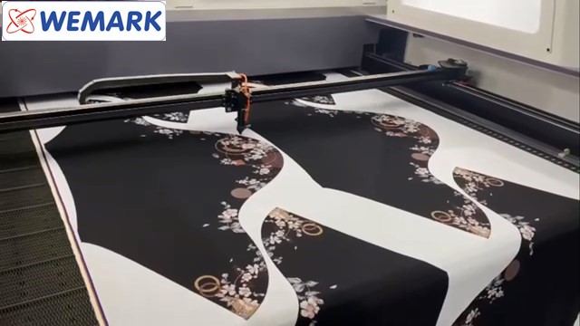 cắt vải để may váy đầm bằng máy laser 2 đầu độc lập