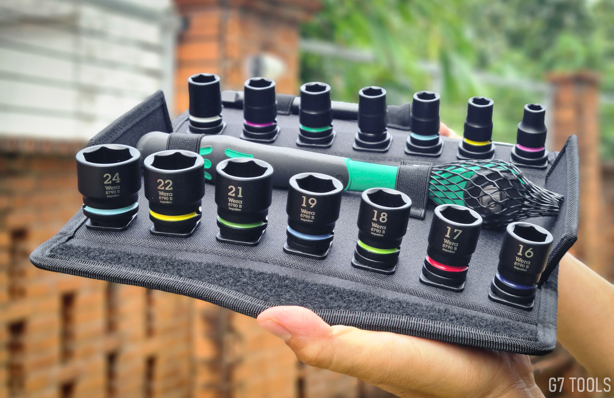 Bộ Khẩu Tuýp 3/8" Wera Zyklop Comfort Ratchet 8100 SB 12 Gồm 16 Chi Tiết 005530