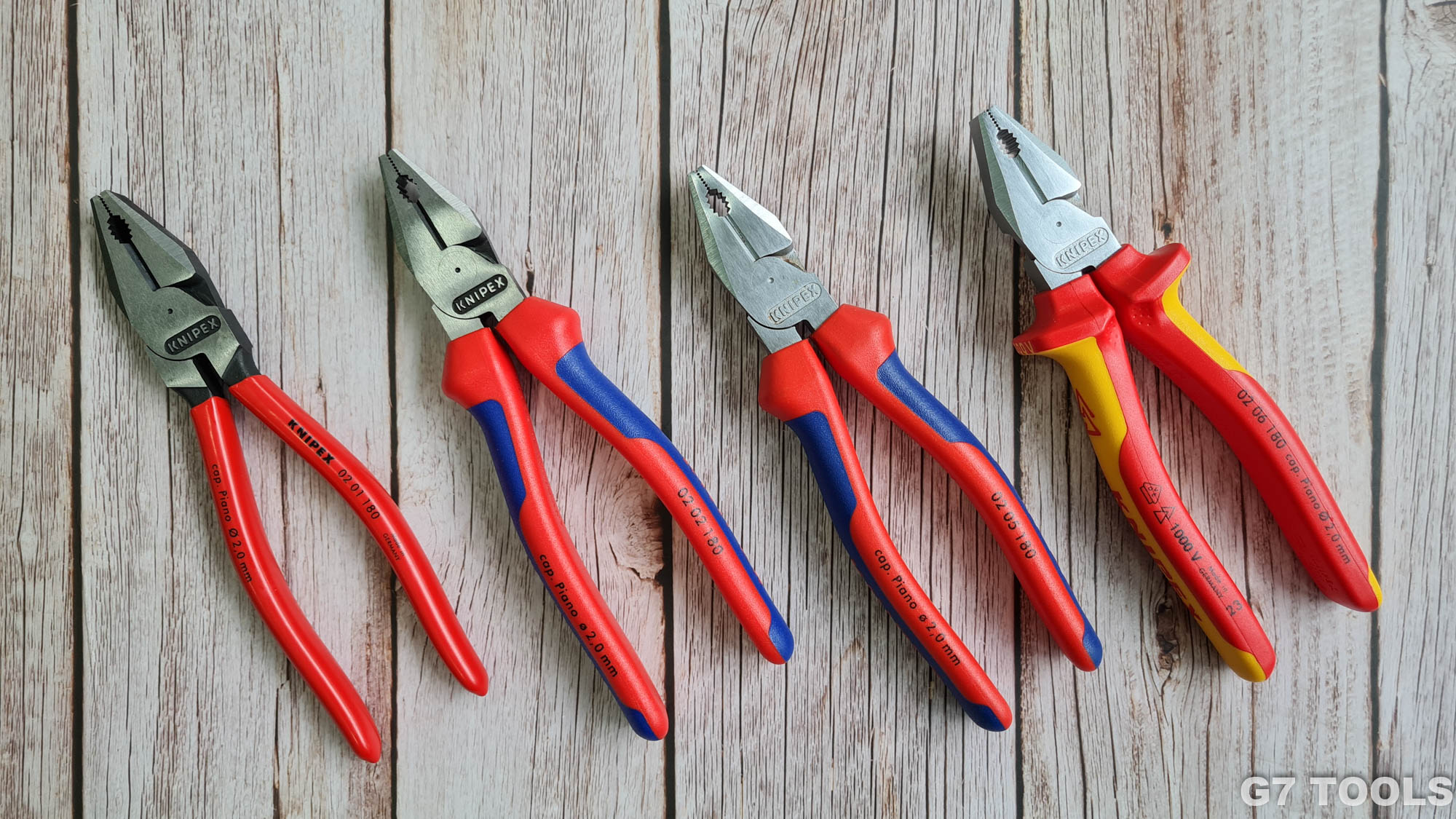 Kìm Đa Năng Knipex 02 02 180 Lưỡi Cắt 63 HRC Dài 180mm, Tay cầm êm