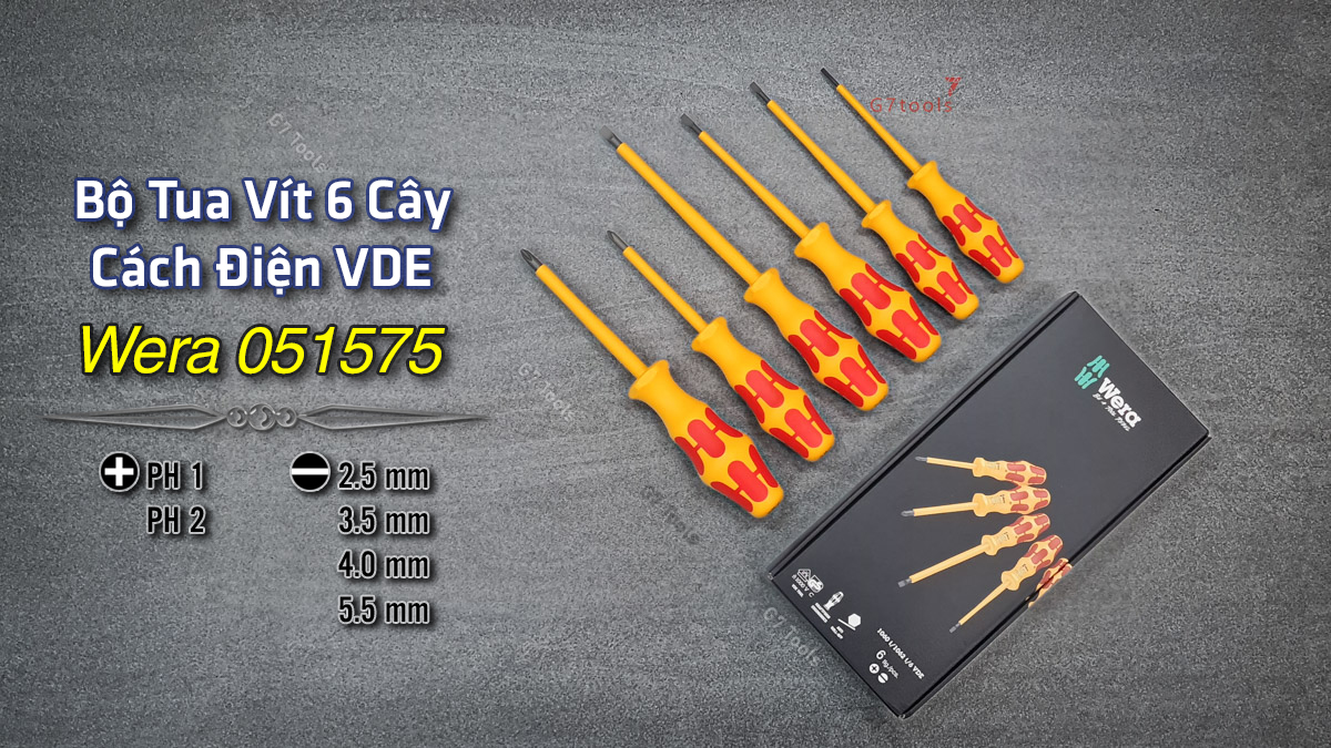 Wera 051575 - Bộ Tua Vít Cách Điện 1000Volt