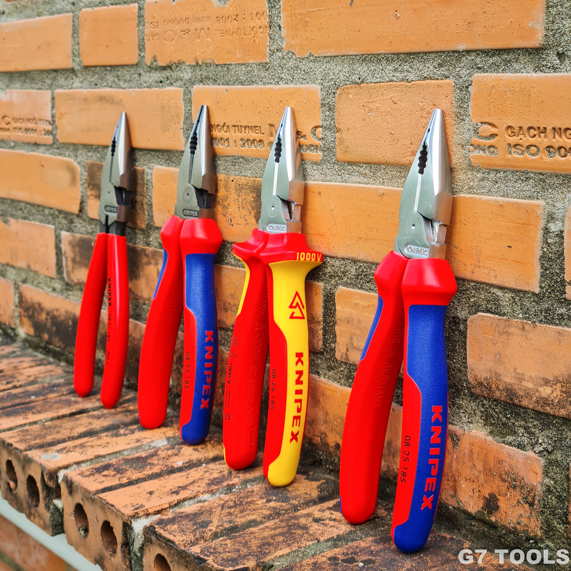 Kìm Đa Năng Mũi Thon Needle-Nose Combination Knipex 08 26 185 Lưỡi Cắt 61HRC (Mới 2023)