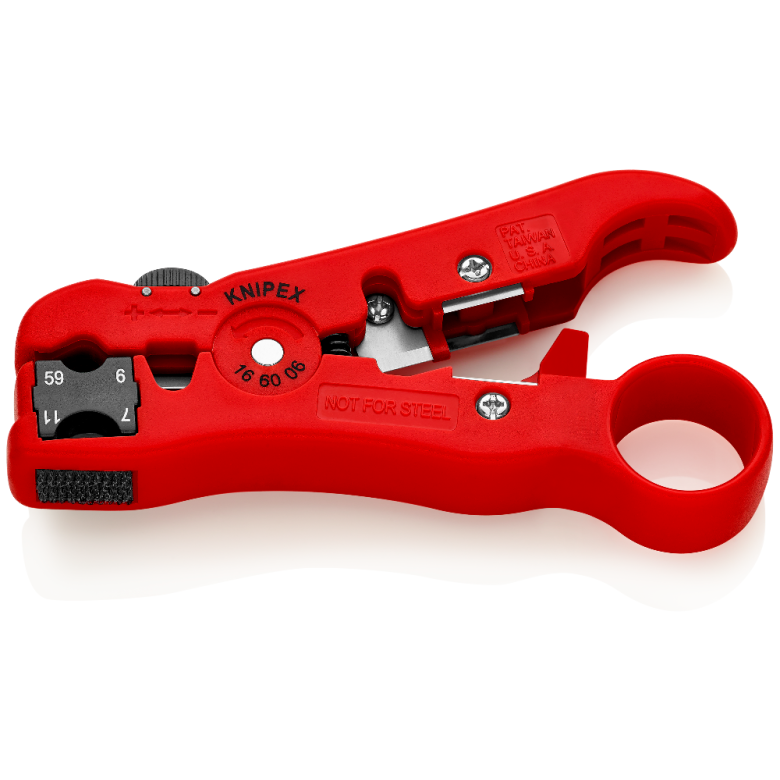 Knipex 16 60 06 SB Dụng Cụ Tuốt Dây Cho Cáp Đồng Trục Và Cáp Dữ Liệu