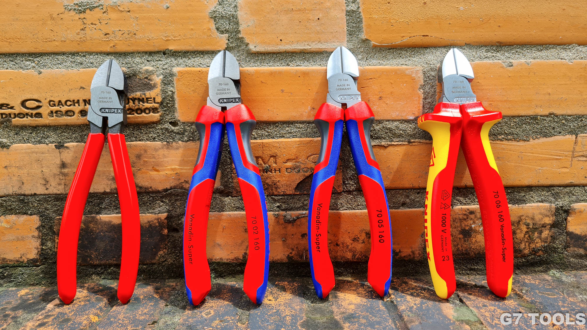 Kìm Cắt Mũi Thon Knipex 70 06 160 Dài 160mm Cách điện 1000 Volt