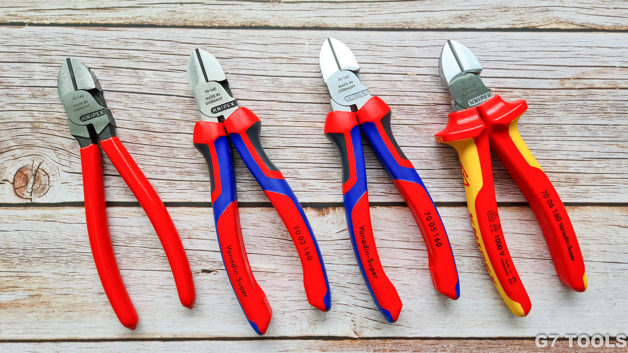 Kìm Cắt Mũi Thon Knipex 70 01 160 Dài 160mm Cắt Thép Ø 3.0 mm Tay đỏ