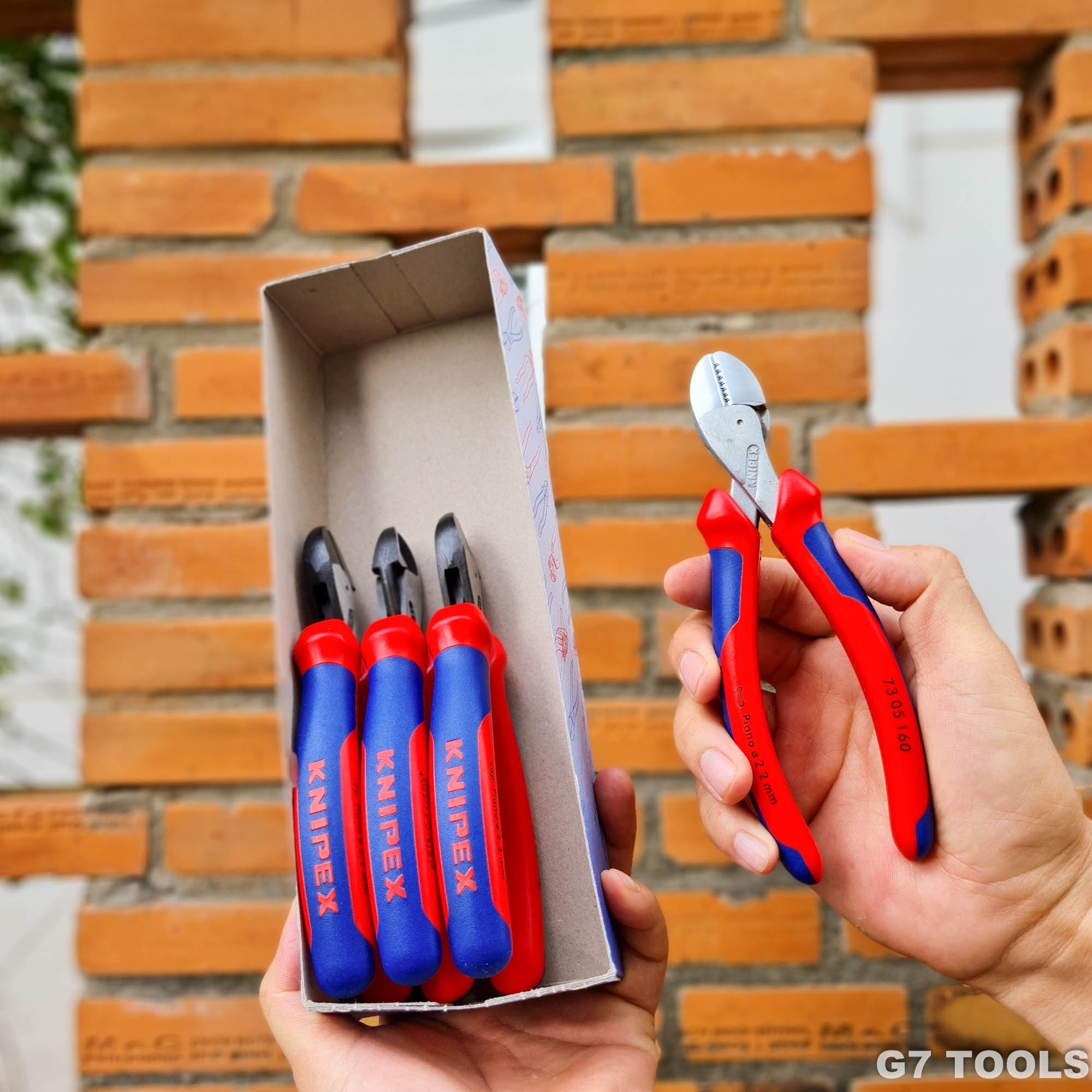 Kìm Cắt Knipex XCut® 73 05 160 Lưỡi Tôi 64 HRC cộng lực 40%