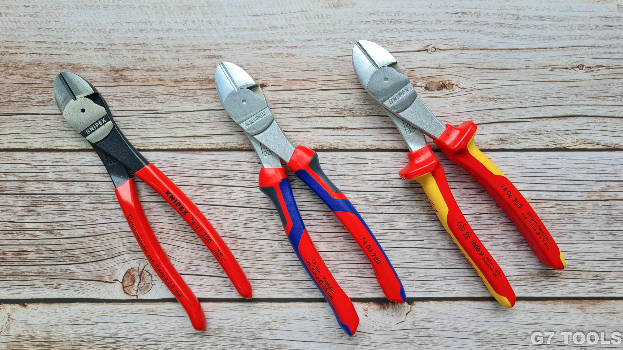 Kìm Cắt Thân Chéo Knipex 74 05 200 Dài 200mm Cắt Thép Lò Xo Ø 2.5 mm