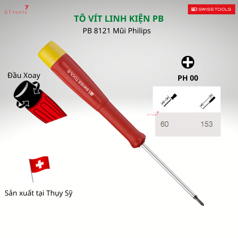 Tua vít PB Swiss Tools 8121.00-60