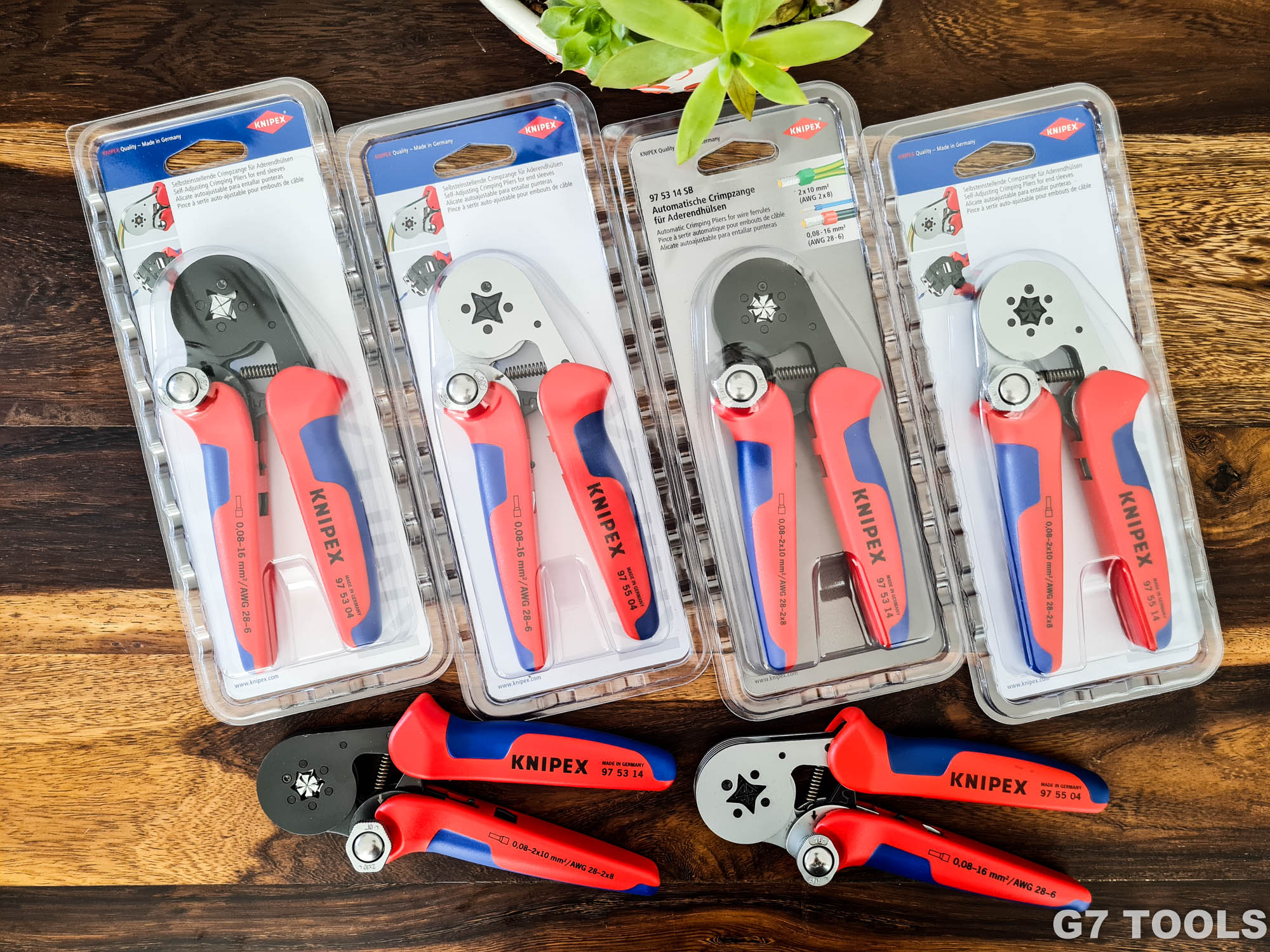 Kìm Bấm Cos Knipex 97 55 04 SB - Ép Cos Pin Rỗng 0.08 - 16 mm² mạ chrome