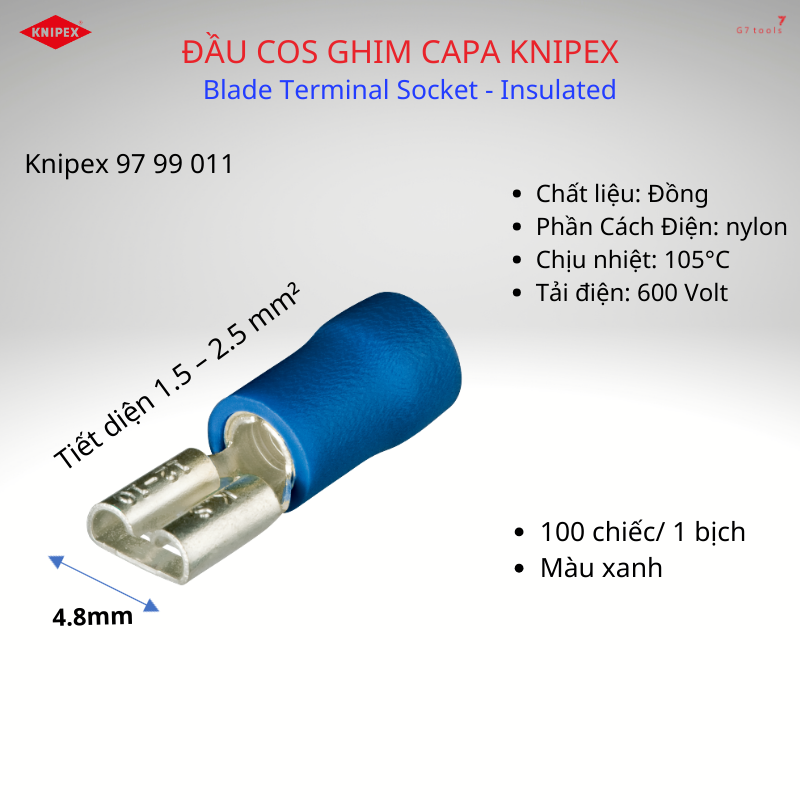 Cos ghim nối capa Knipex 97 99 011