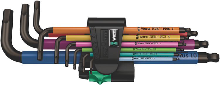 Bộ Lục Giác Wera 950/9 Hex - Plus Multicolour Gồm 9 Chi Tiết 0220890