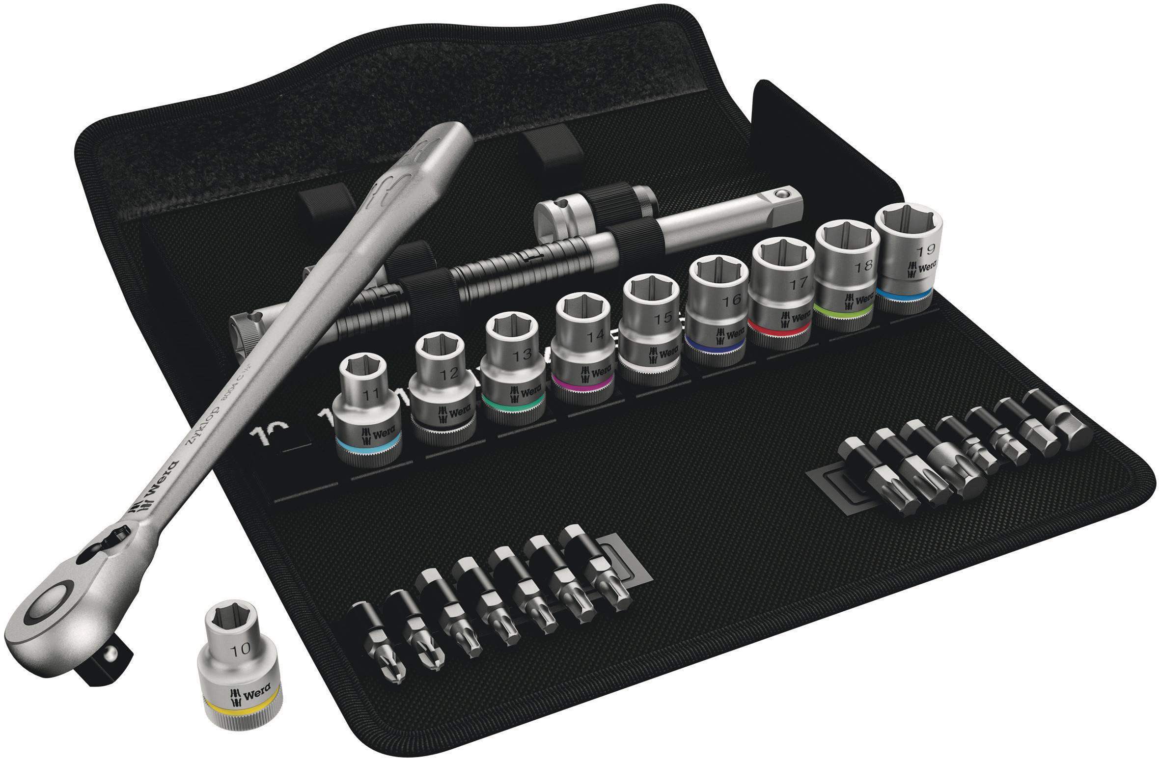 Bộ Khẩu Siết 1/2" Wera 8100 SC 8 Zyklop Metal 05004078001