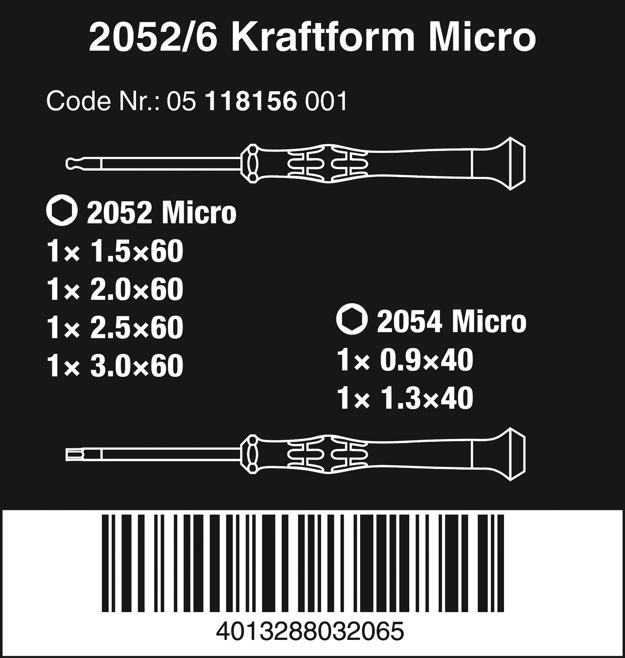 Wera 2052/6 hexagon screwdriver
