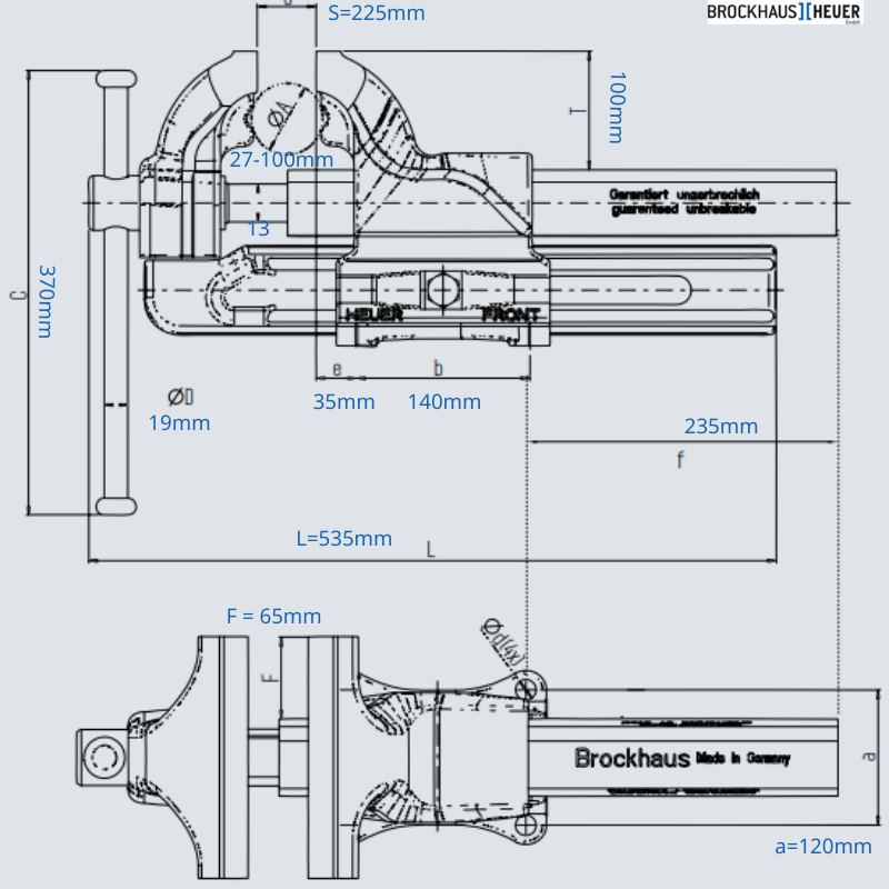 Ê Tô Bàn Nguội Bench Vice Brockhaus Heuer Ngàm 100mm Ê Tô Bàn Nguội Bench Vice Brockhaus Heuer Ngàm 100Mm