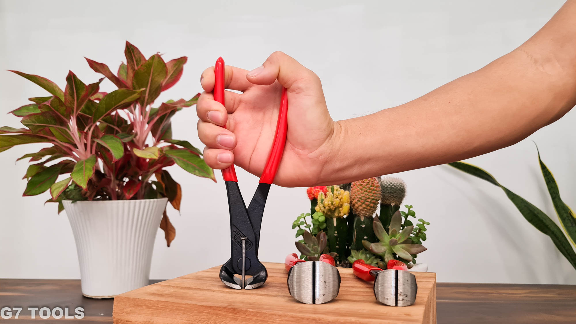 Knipex 68 01 200 Kìm Cắt Mép Kiểu Càng Cua Và Xoắn Cột Dây Thép (End Cutting Nipper)