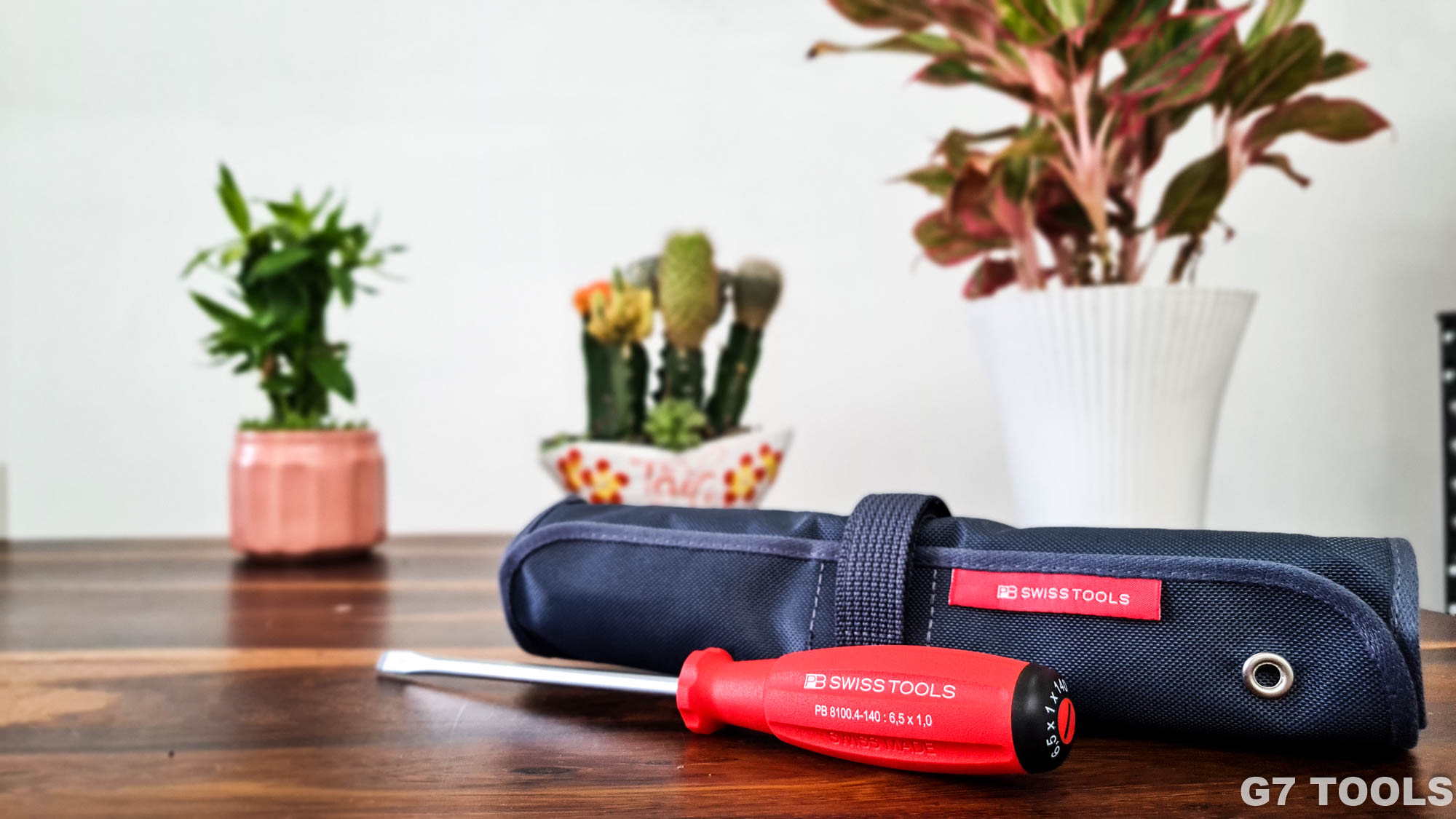 Bộ Tua Vít 6 Cây Swiss Grip Trong Túi Cuộn Cao Cấp PB Swiss Tools 8560.SU GY