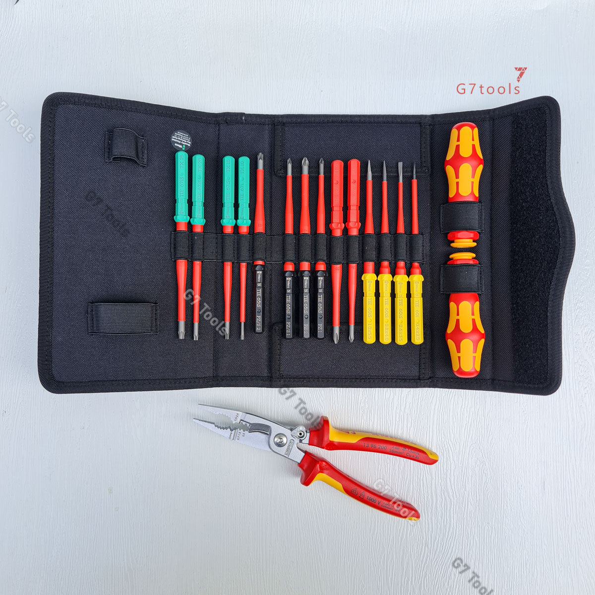 Bộ Tua Vít Cách Điện Kraftform Kompakt VDE 17 Chi Tiết Mũi Extra