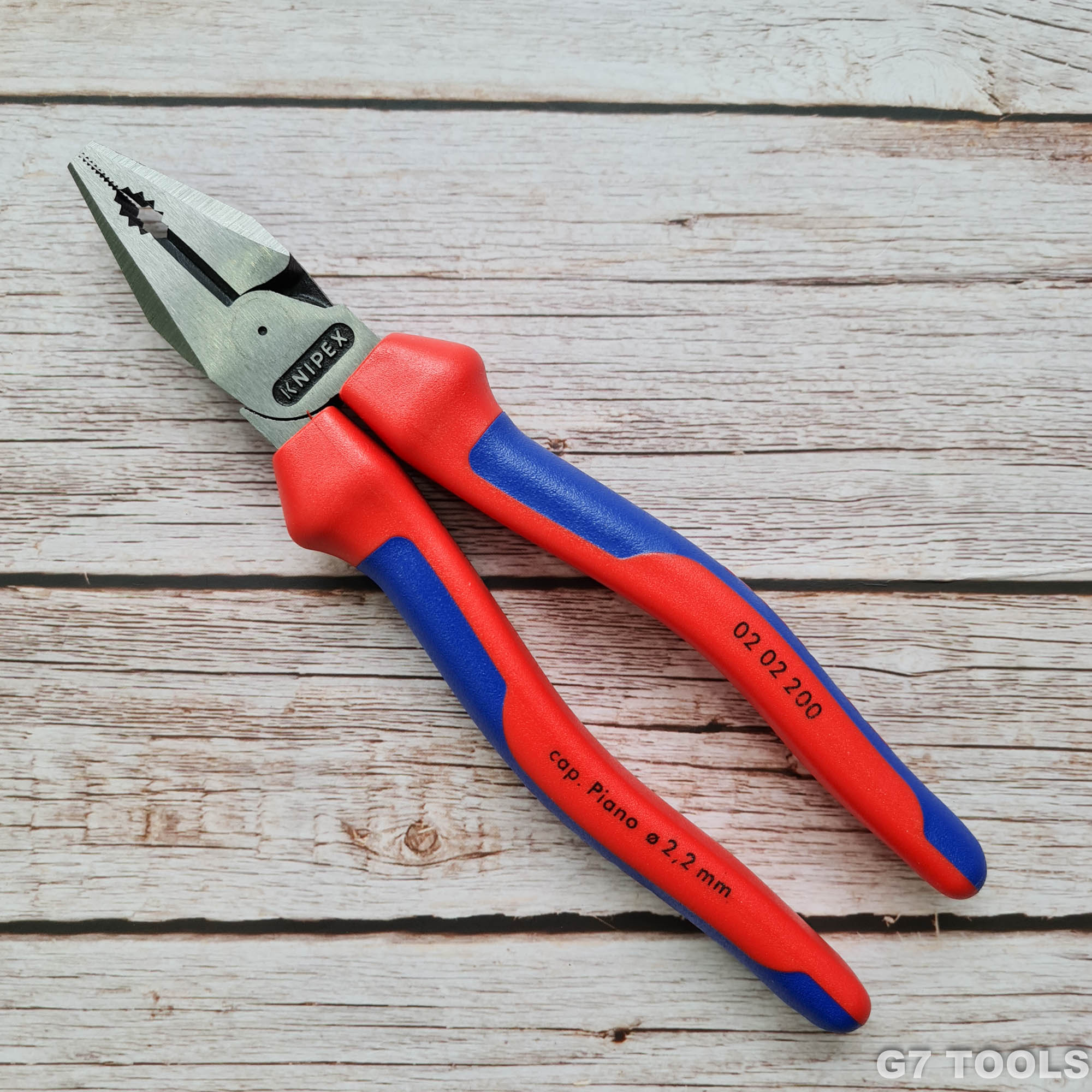 Kìm Đa Năng Knipex 02 02 200 Lưỡi Cắt 63 HRC Dài 200mm, Tay cầm êm