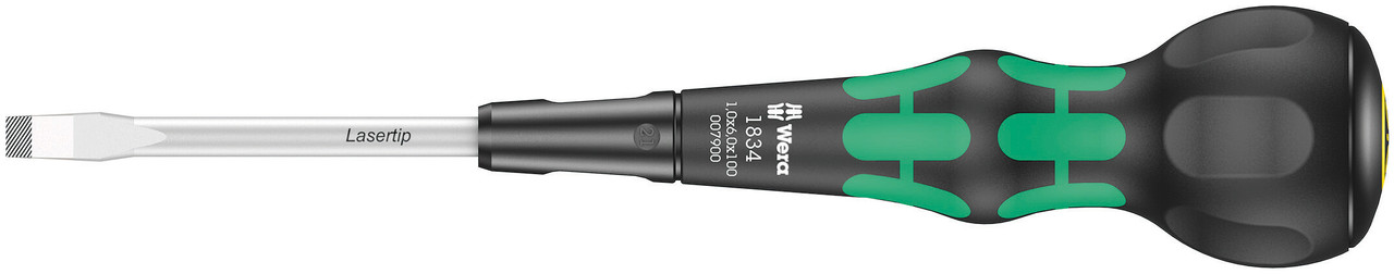 Tua Vít Wera Kraftform Ball Grip Mũi Dẹp 6.0mm(Mã Sản Phẩm 007900)