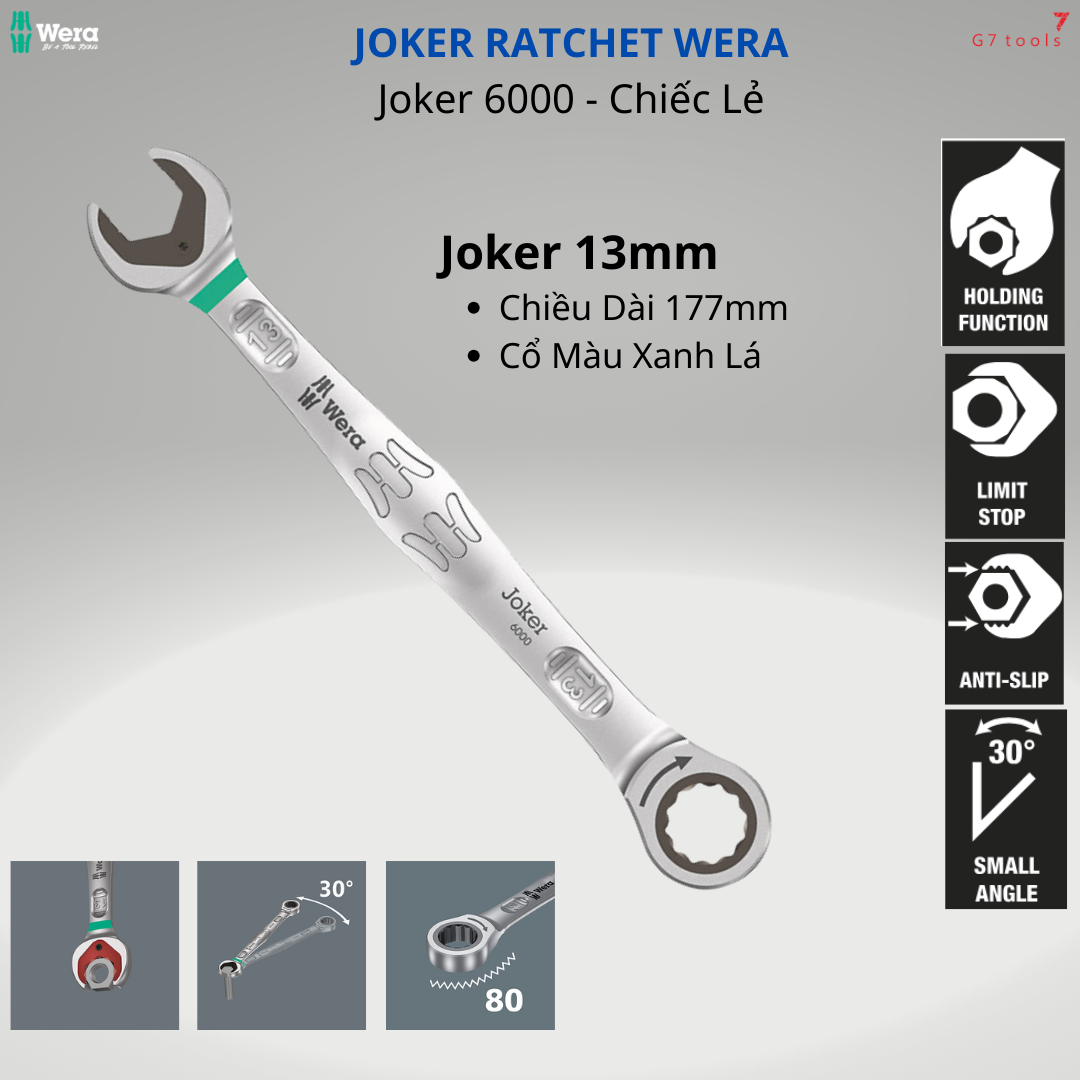 Cờ Lê 13mm Wera Joker 6000 Ratchet 05073273001