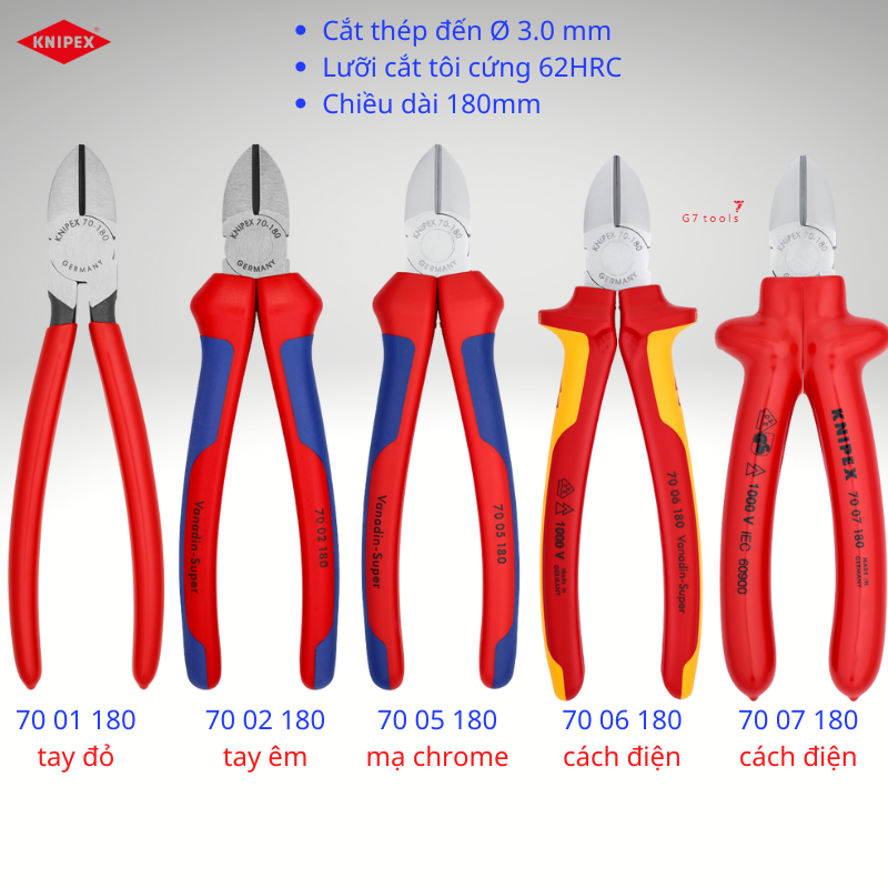 Kìm cắt Knipex 70 01 180