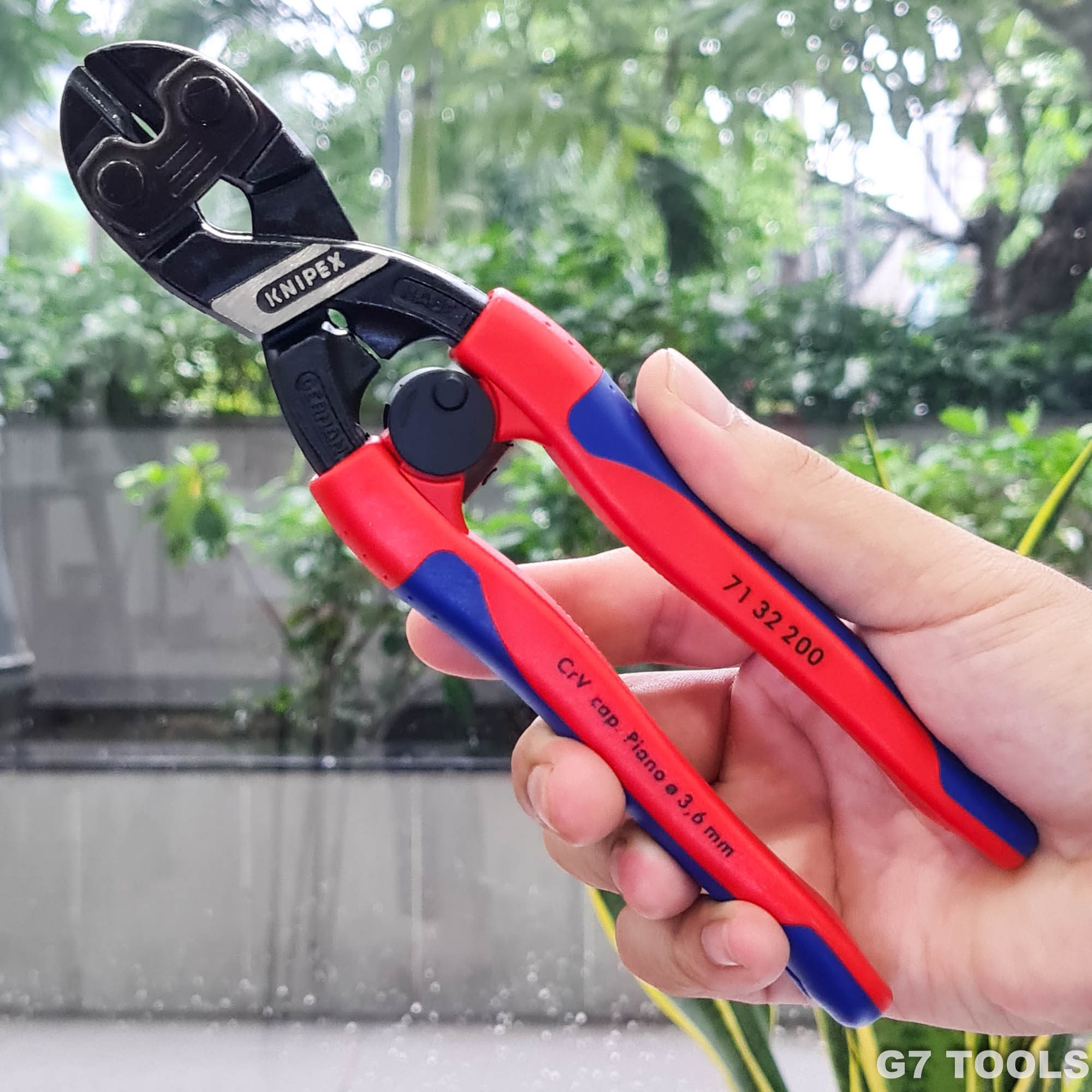 Kìm Cắt KNIPEX CoBolt® 71 32 200 Lưỡi Cắt Khoen, Cắt Thép Lò Xo Ø3.6mm