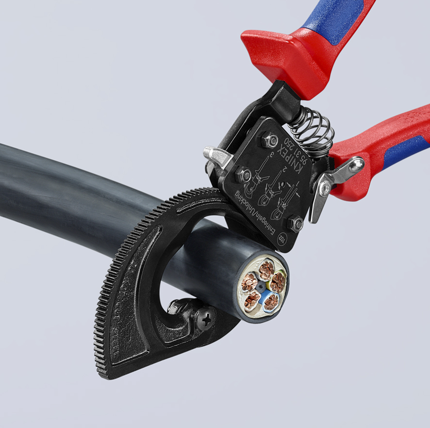 Kìm cắt Knipex ratchet cable cutter 95 31 250