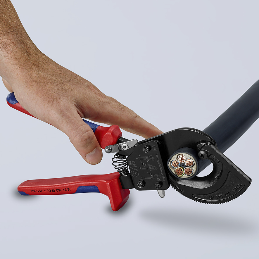 Kìm cắt Knipex ratchet cable cutter 95 31 250