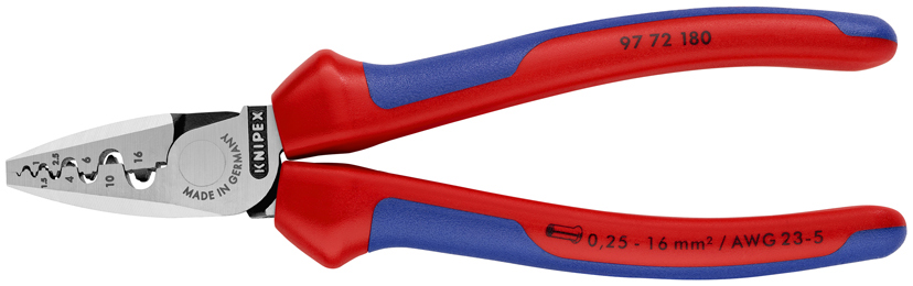 Kìm bấm cos pin rỗng Knipex 97 72 180