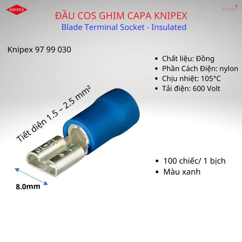 Cos ghim nối capa Knipex 97 99 030