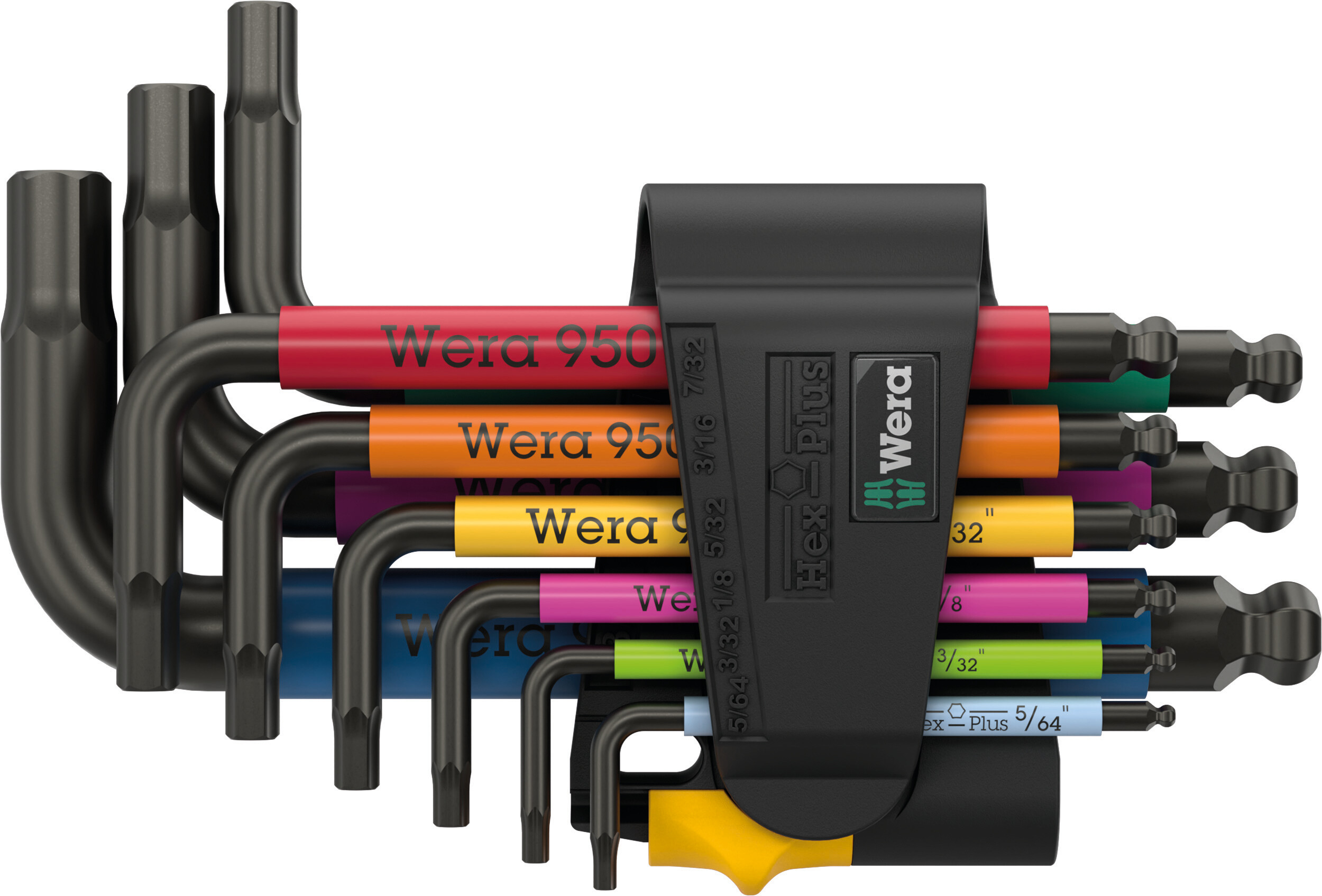 Bộ Lục Giác Ngắn Wera 950/9 Multicolour Hệ Inch Imperial
