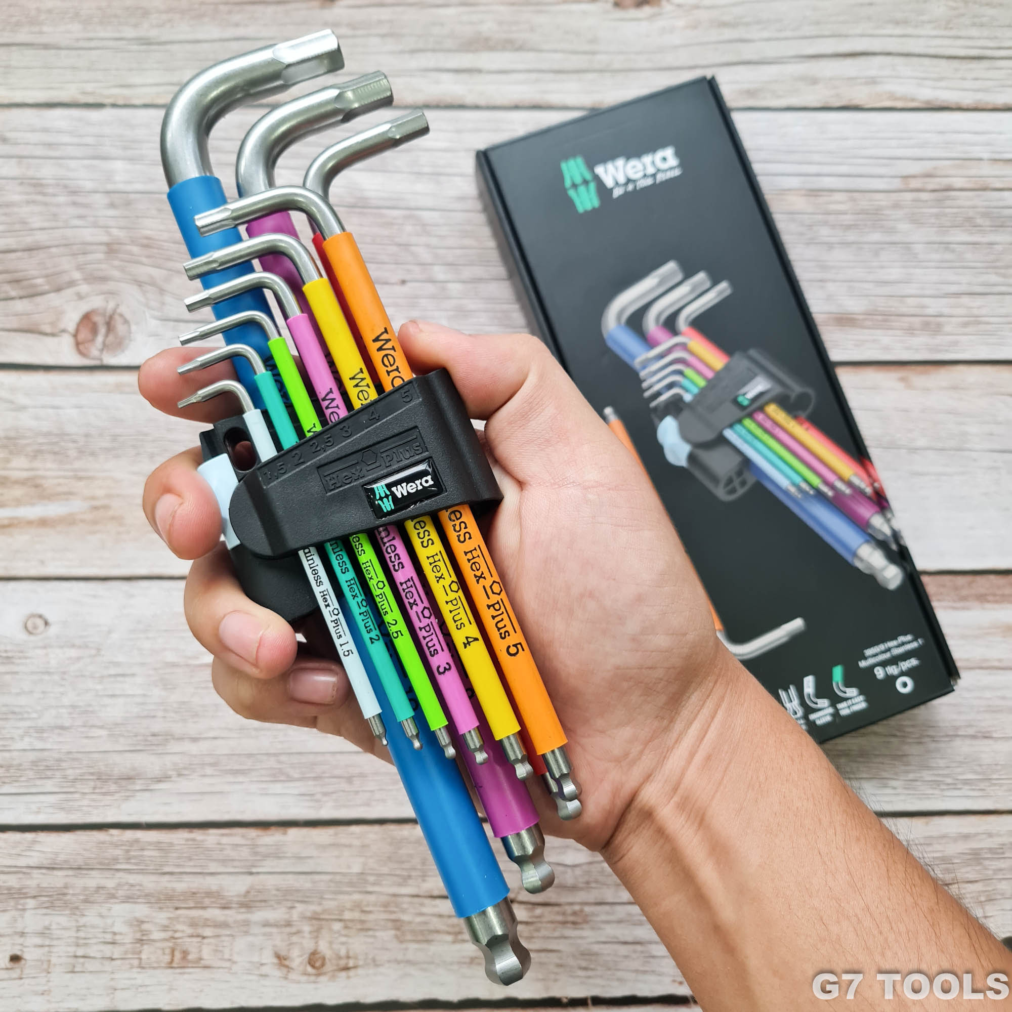 Bộ Lục Giác Wera 3950/9 Hex-Plus Multicolour 022669