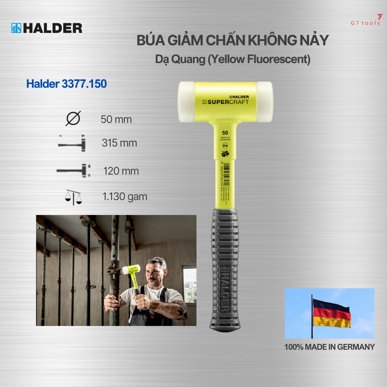 Búa Giảm Chấn Không Nảy Halder SuperCraft 3377.150