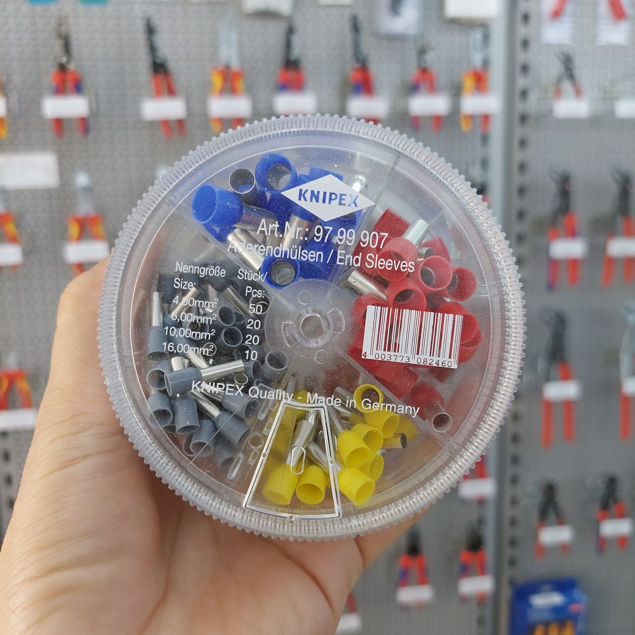 Bộ Đầu cos Pin Rỗng Knipex Wire Ferrules 97 99 907 Sản xuất tại Đức