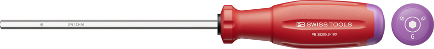 Tua Vít PB Swiss Tools RainBow SwissGrip Evo 38205 Mũi Lục Giác 6mm