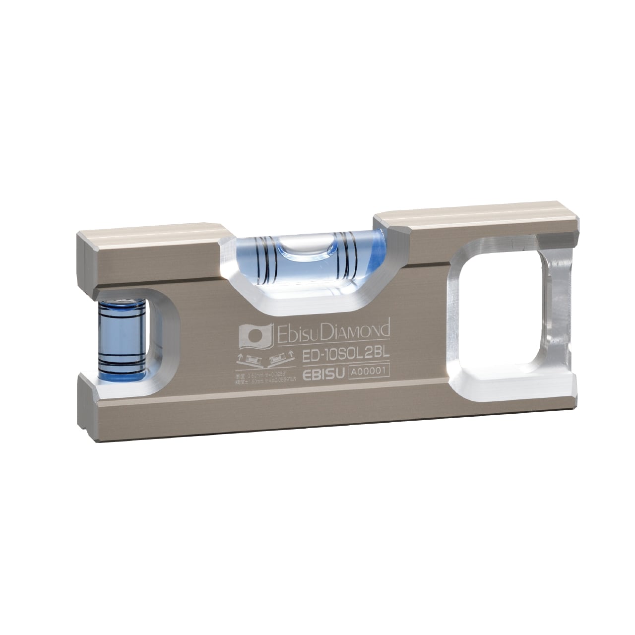 Thước Thủy Nivo Nhôm CNC Ebisu Solid Level 2 ED-10SOL2BL