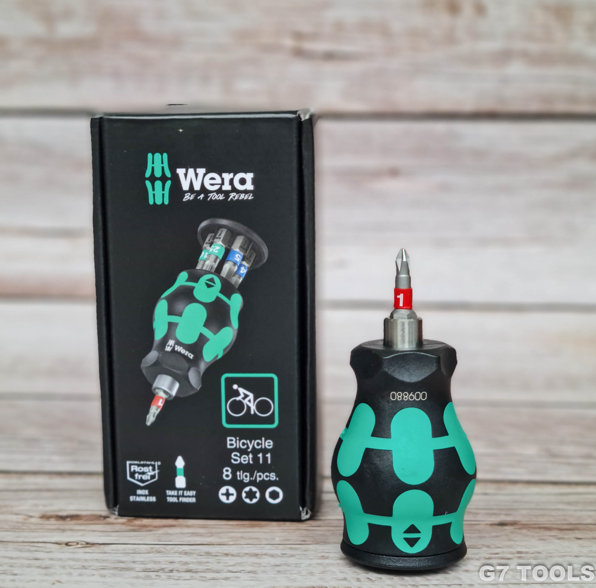 Tua Vít Wera Bảo Trì Xe Đạp Gồm 7 Mũi Bits Dòng Torsion 004179