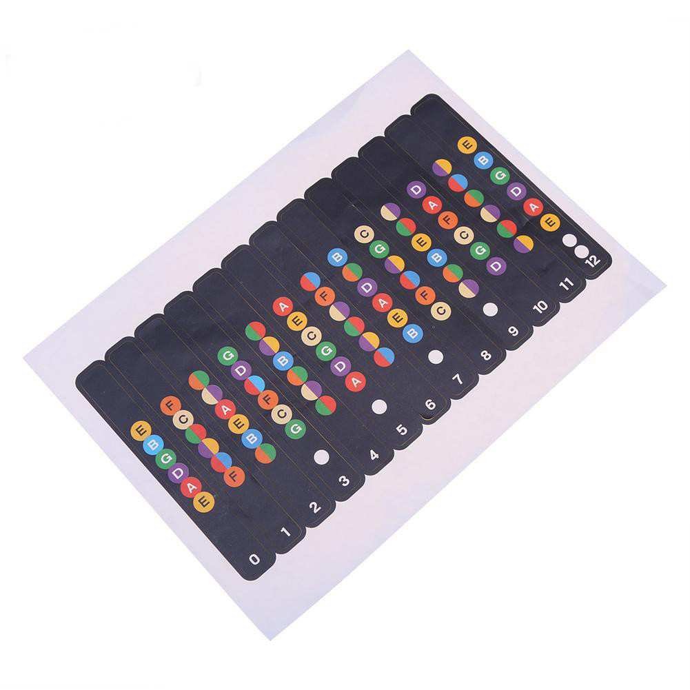 Nhạc cụ Fun Art - Sticker tên nốt dán phím guitar in màu