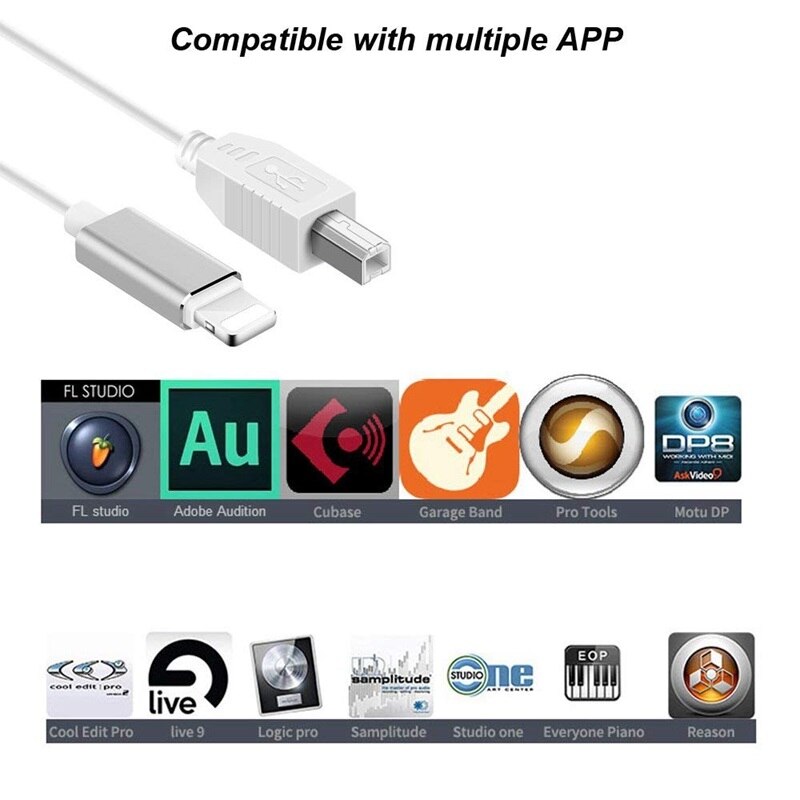 Dây cáp kết nối midi USB type B sang đầu lightning Iphone ipad Kho đàn Hà  Nội - Nhạc cụ Fun Art