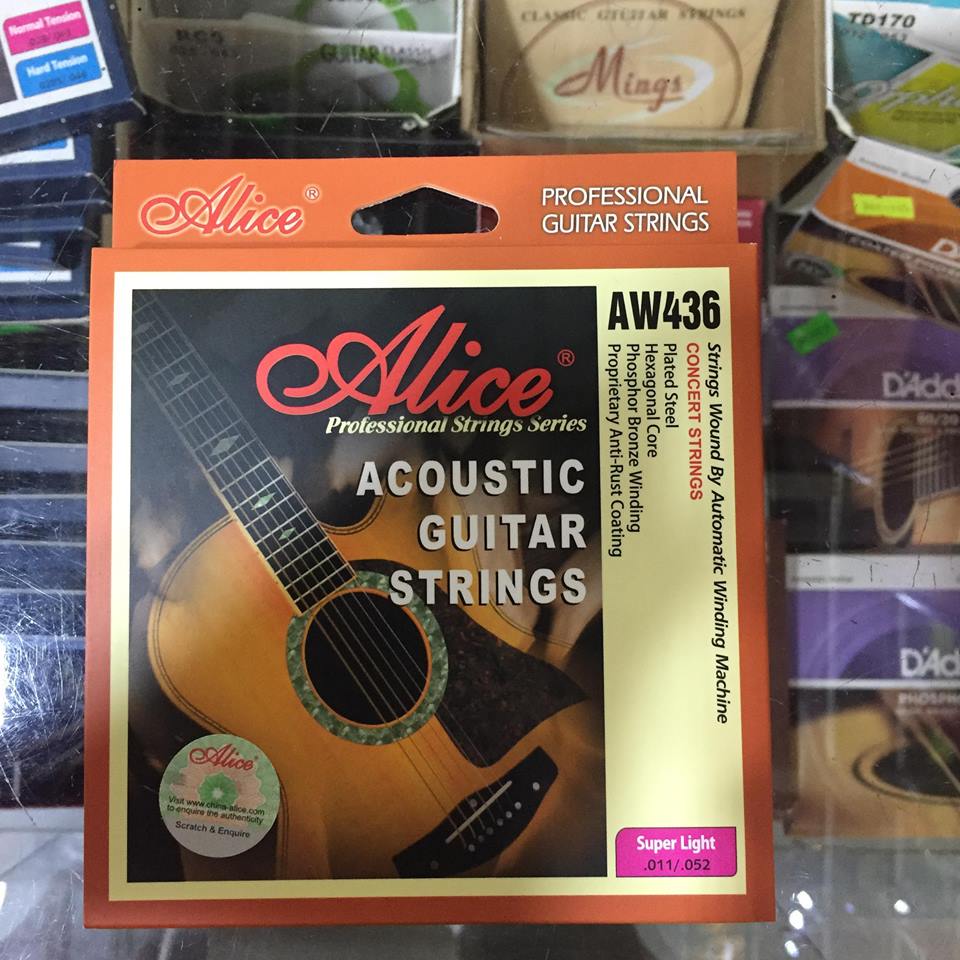nhạc cụ fun art - Dây Guitar Acoustic ALICE AW436 mặt trước
