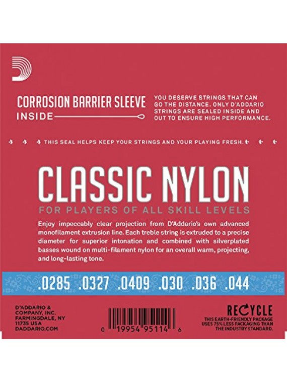 nhạc cụ fun art-Dây guitar classic D’addario EJ 27N (cỡ 28-43)